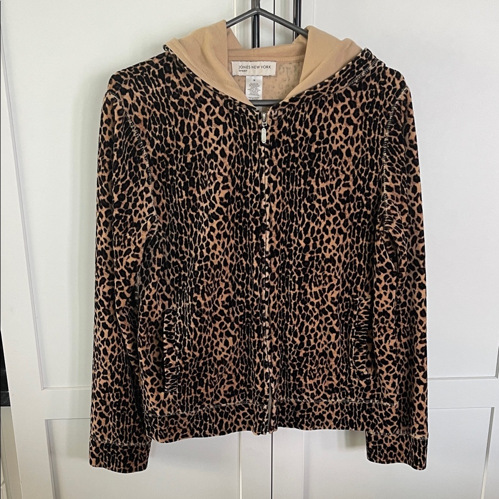 Jones New York Leopard Print Hoodie